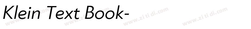 Klein Text Book字体转换